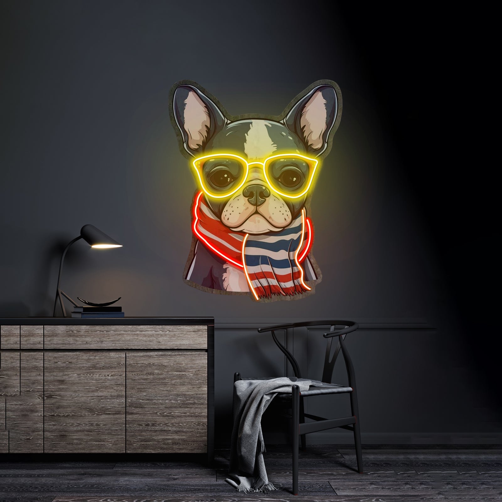 Dog Glass Led Neon Sign Light Custom Led Signs