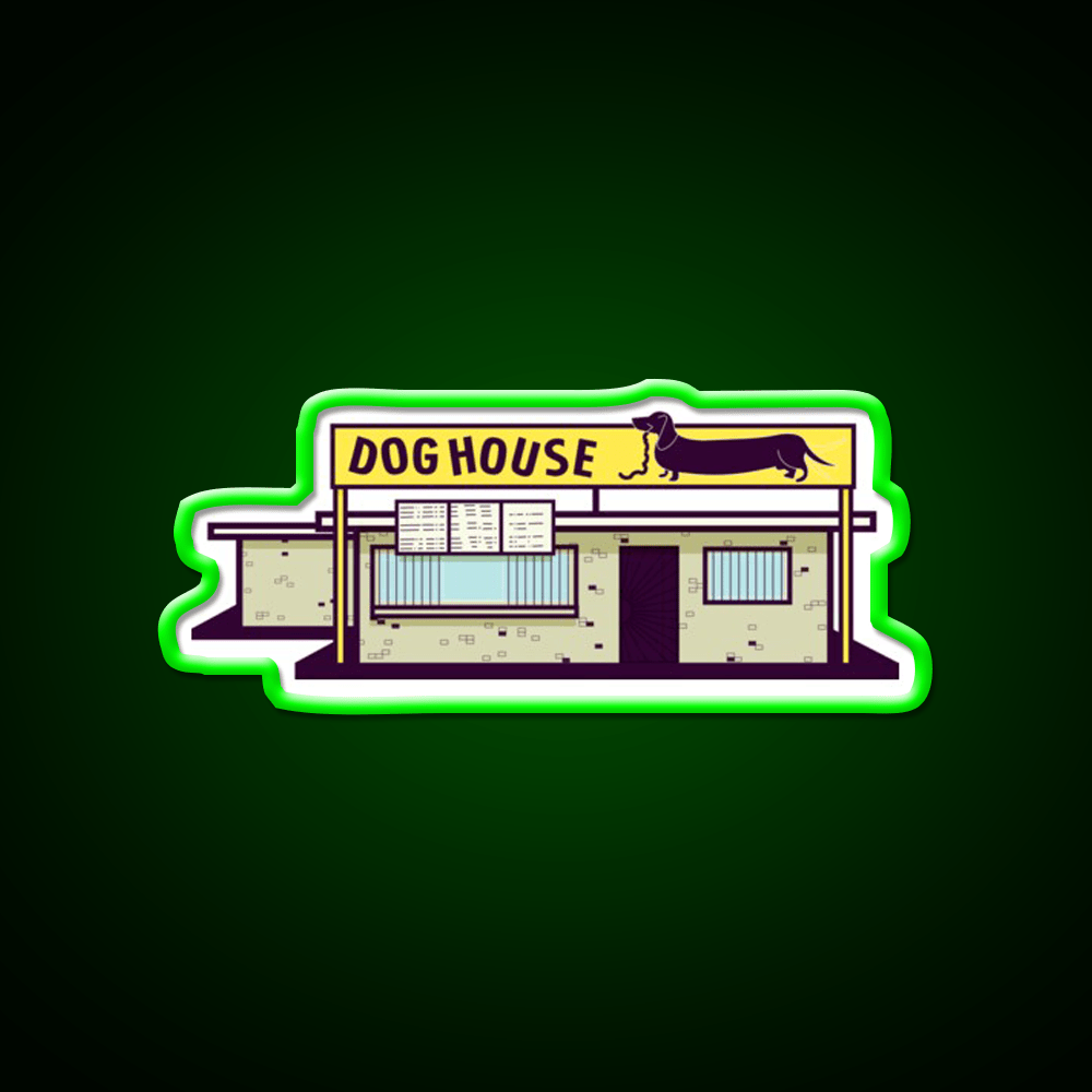 Dog House Albuquerque Fast Food Led Neon Sign For Burger Place Rgb Color - Shineneon