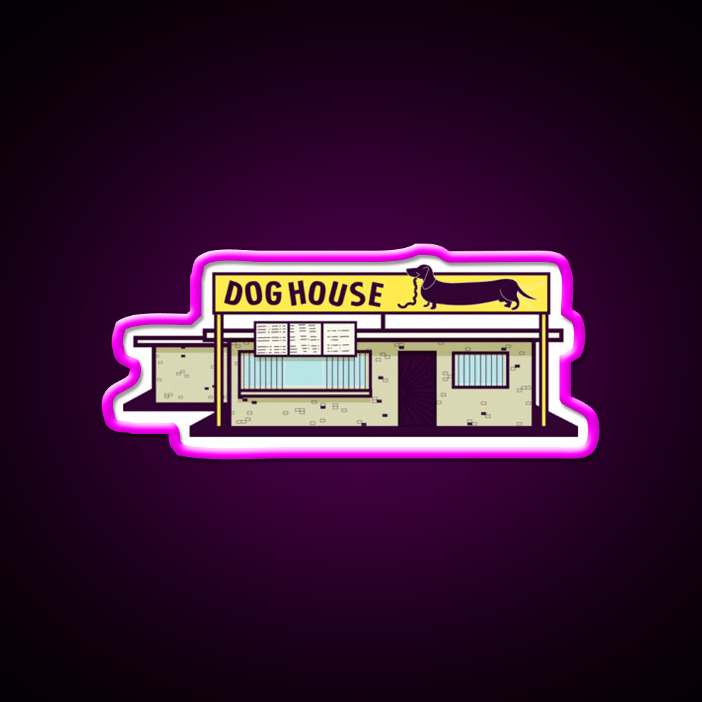 Dog House Albuquerque Fast Food Led Neon Sign For Burger Place Rgb Color - Shineneon