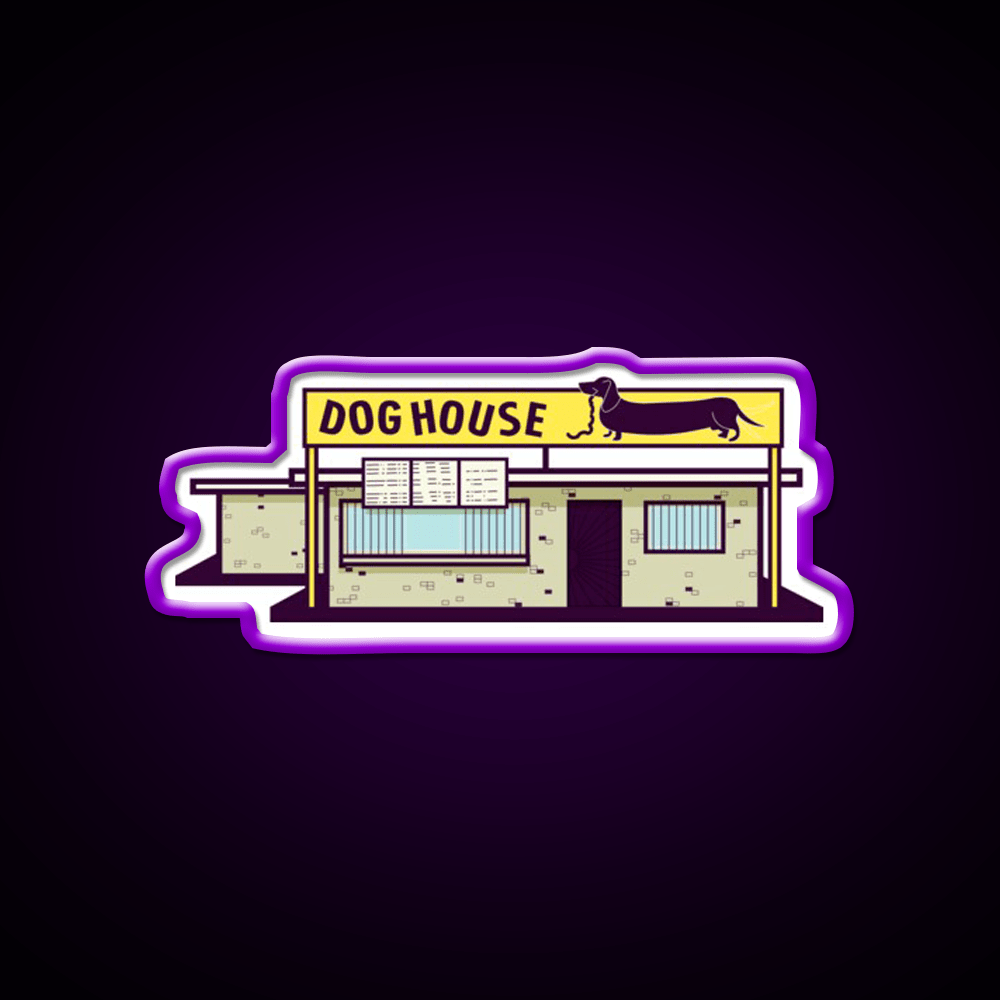 Dog House Albuquerque Fast Food Led Neon Sign For Burger Place Rgb Color - Shineneon