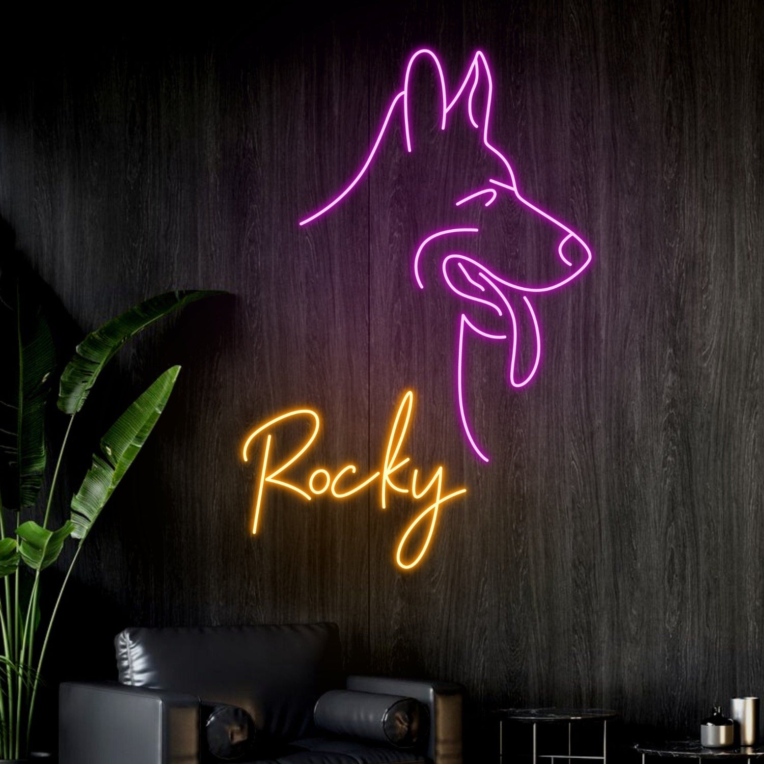 Dog Led Neon Sign With Your Dogs Name For Pets House | Shineneon