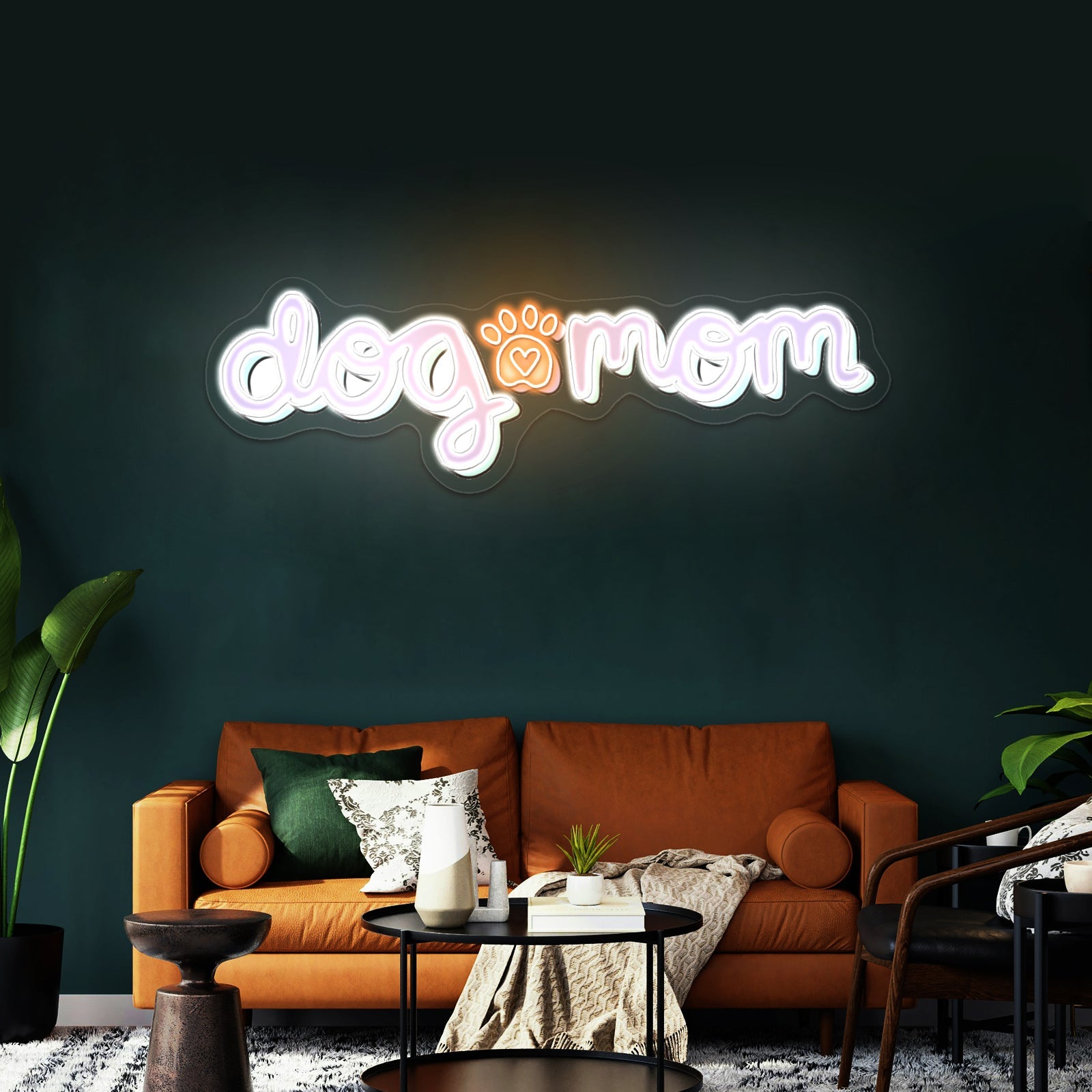 Dog Mom Purple Lettering Neon Signs - Shineneon
