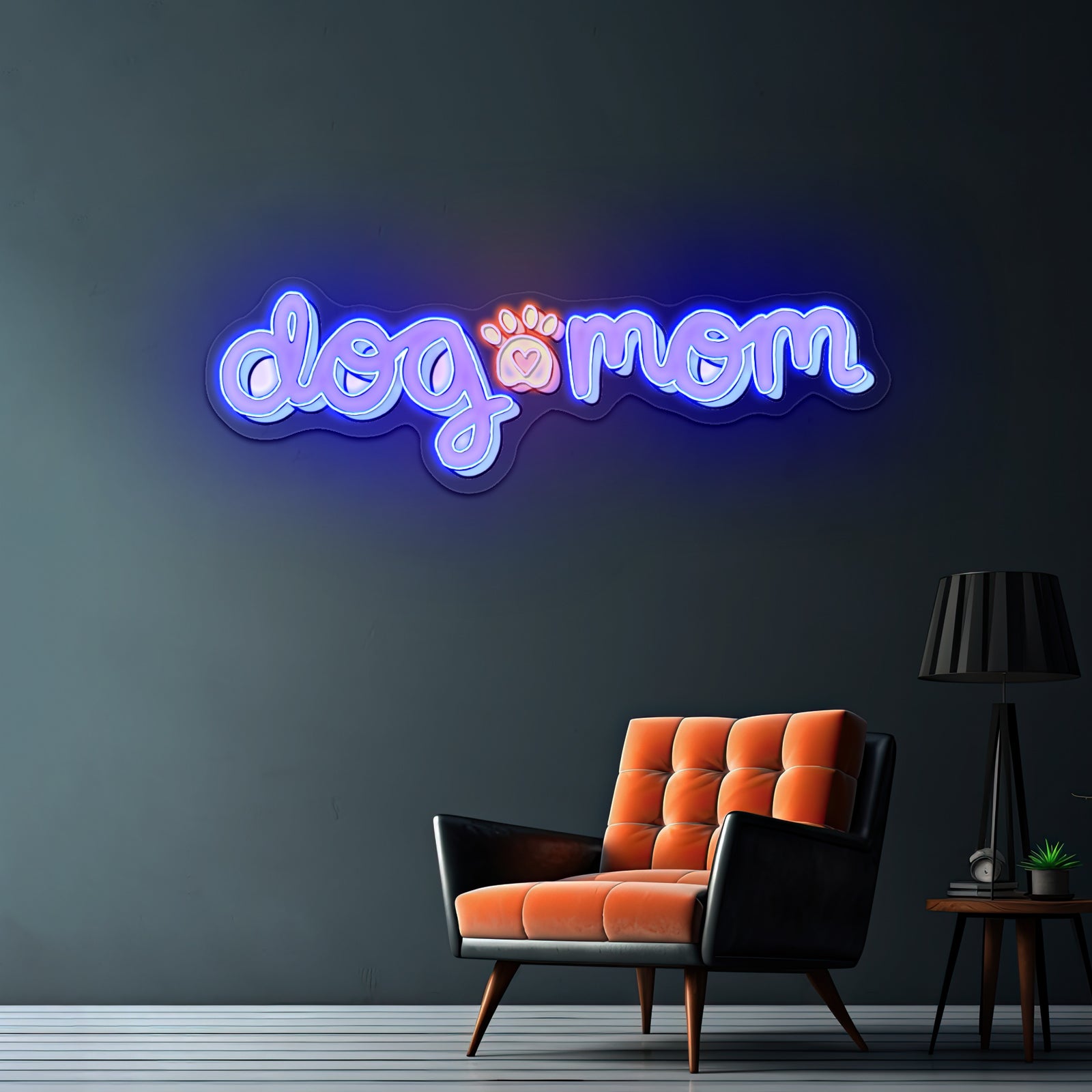 Dog Mom Purple Lettering Neon Signs