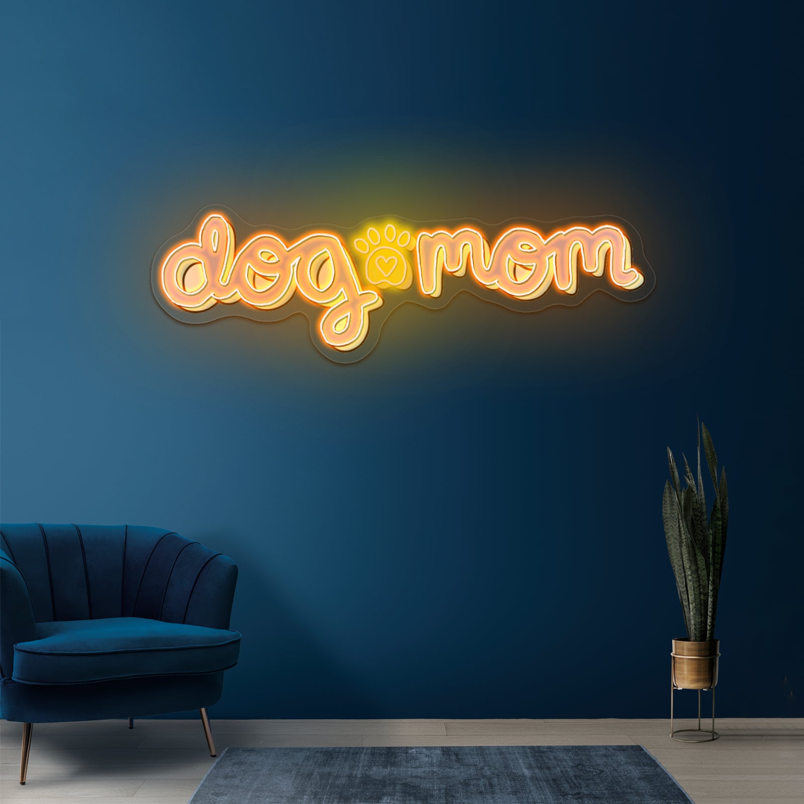 Dog Mom Purple Lettering Neon Signs