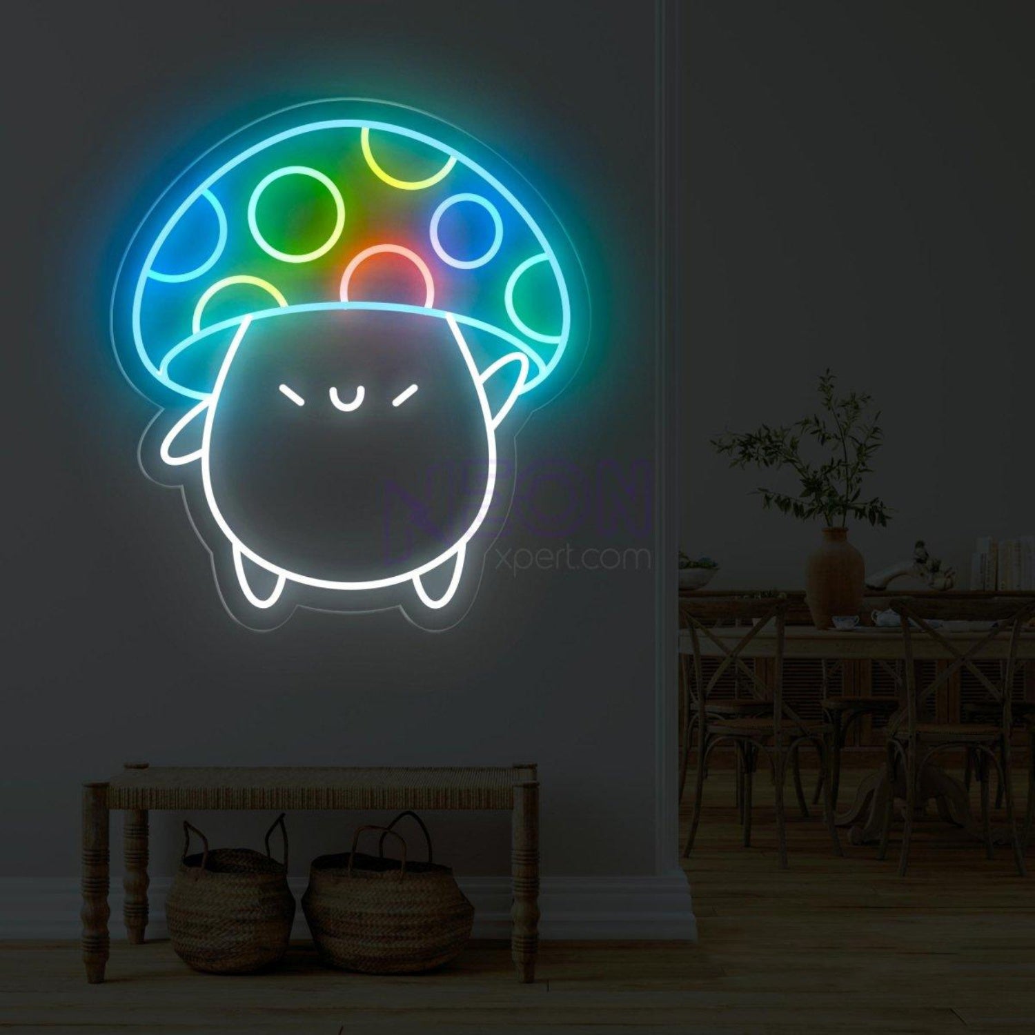 Dog Mushroom Cartoon Led Neon Sign For Pet Lovers Kids Room Decor | Shineneon