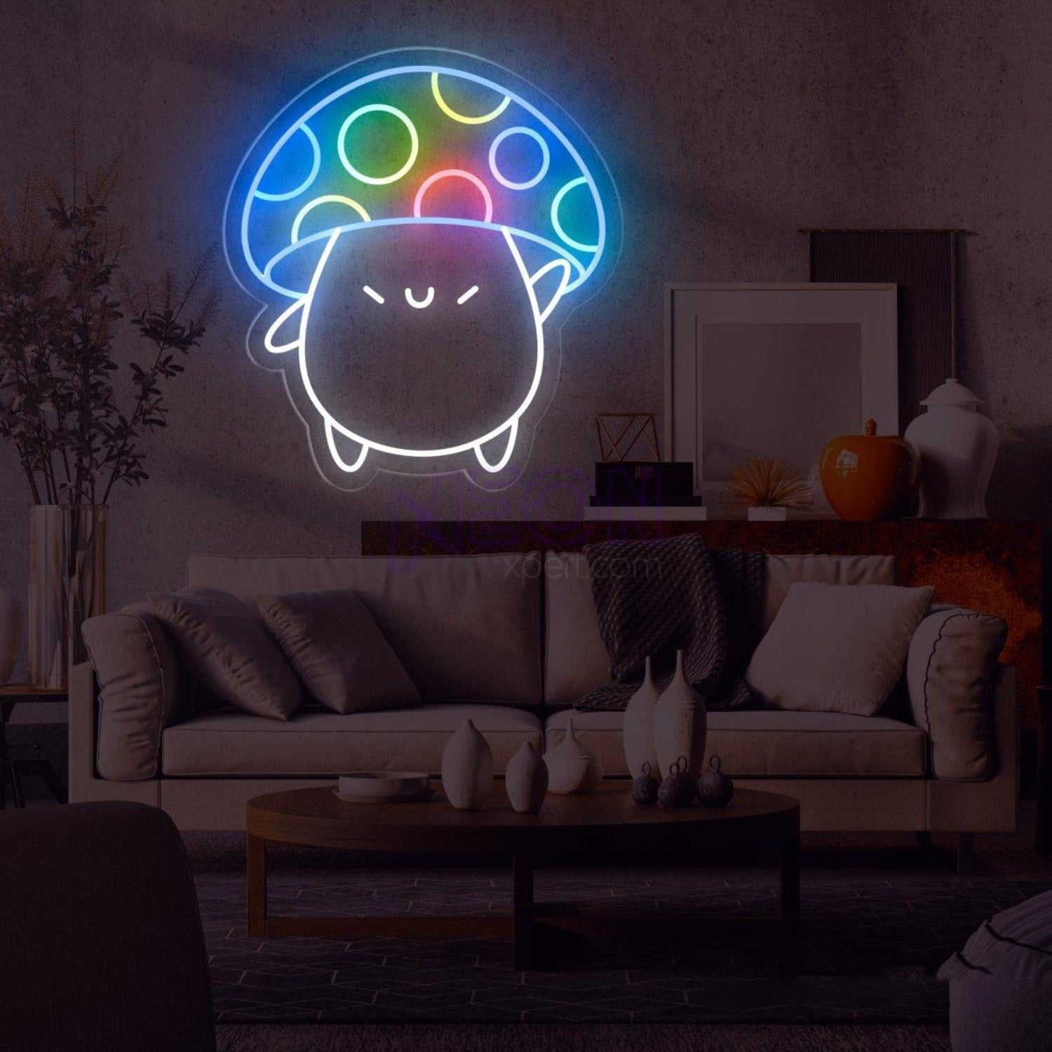 Dog Mushroom Cartoon Led Neon Sign For Pet Lovers Kids Room Decor | Shineneon