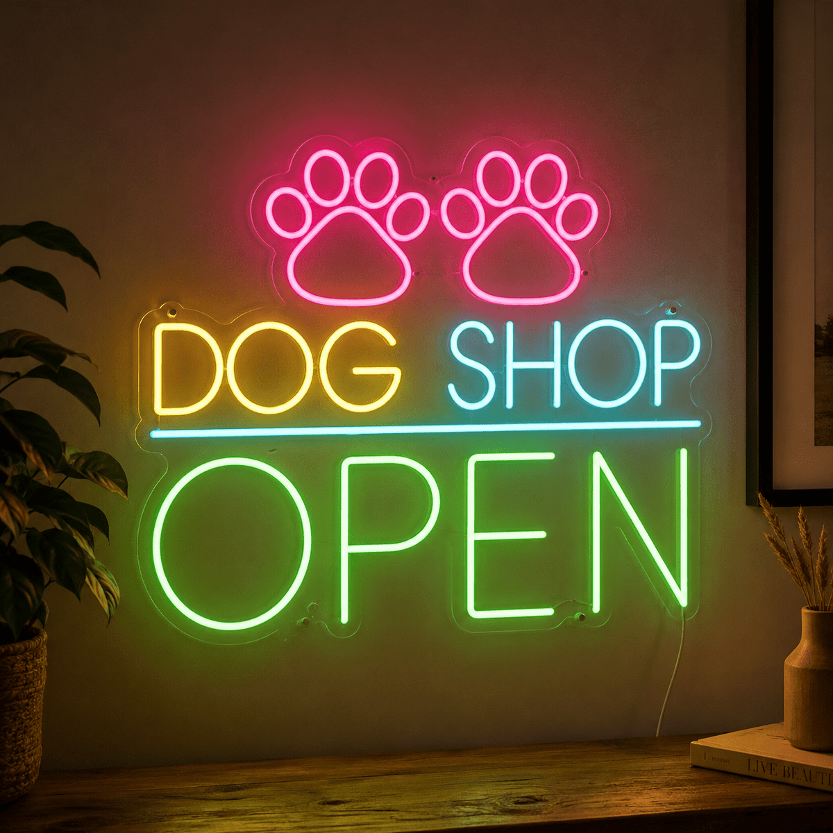 Dog Shop Open LED Neon Sign - Shineneon