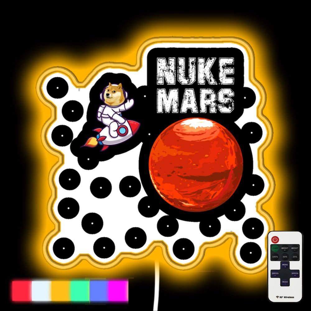 Dogecoin Nuke Mars Led Neon Sign - Shineneon
