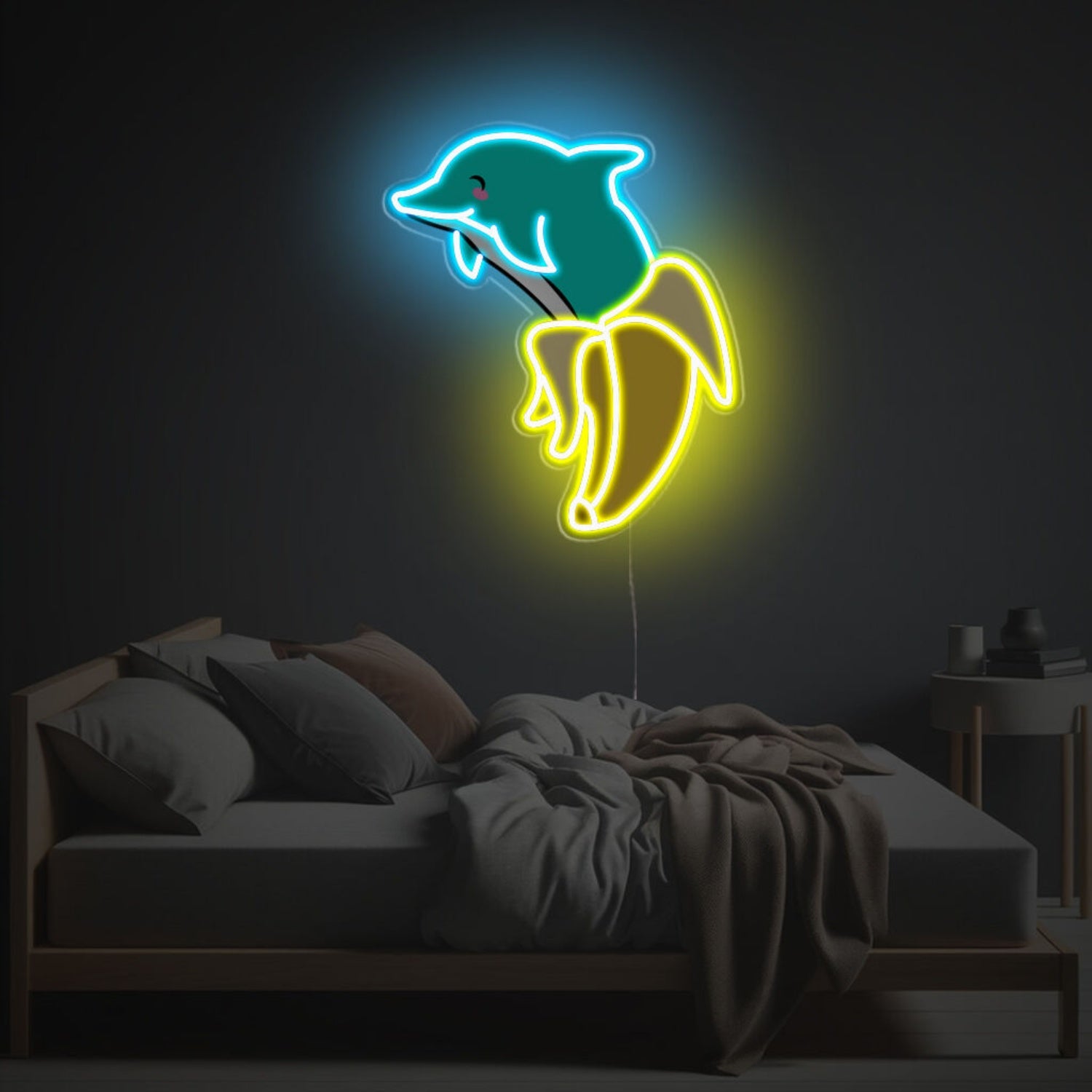 Dolphin Banana Led Neon Acrylic Artwork | Shineneon