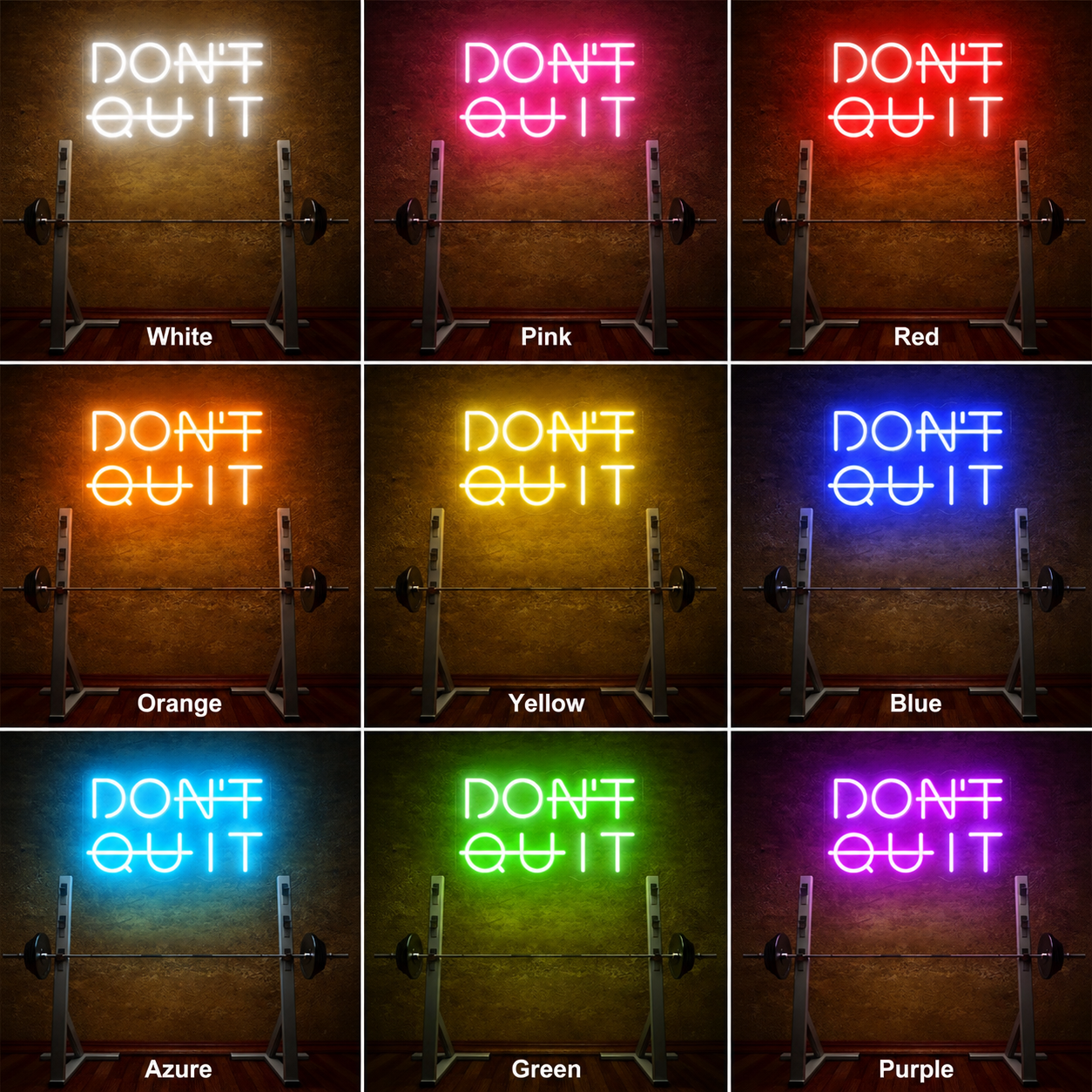 Don T Quit It LED Neon Sign - 05 Color Grid
