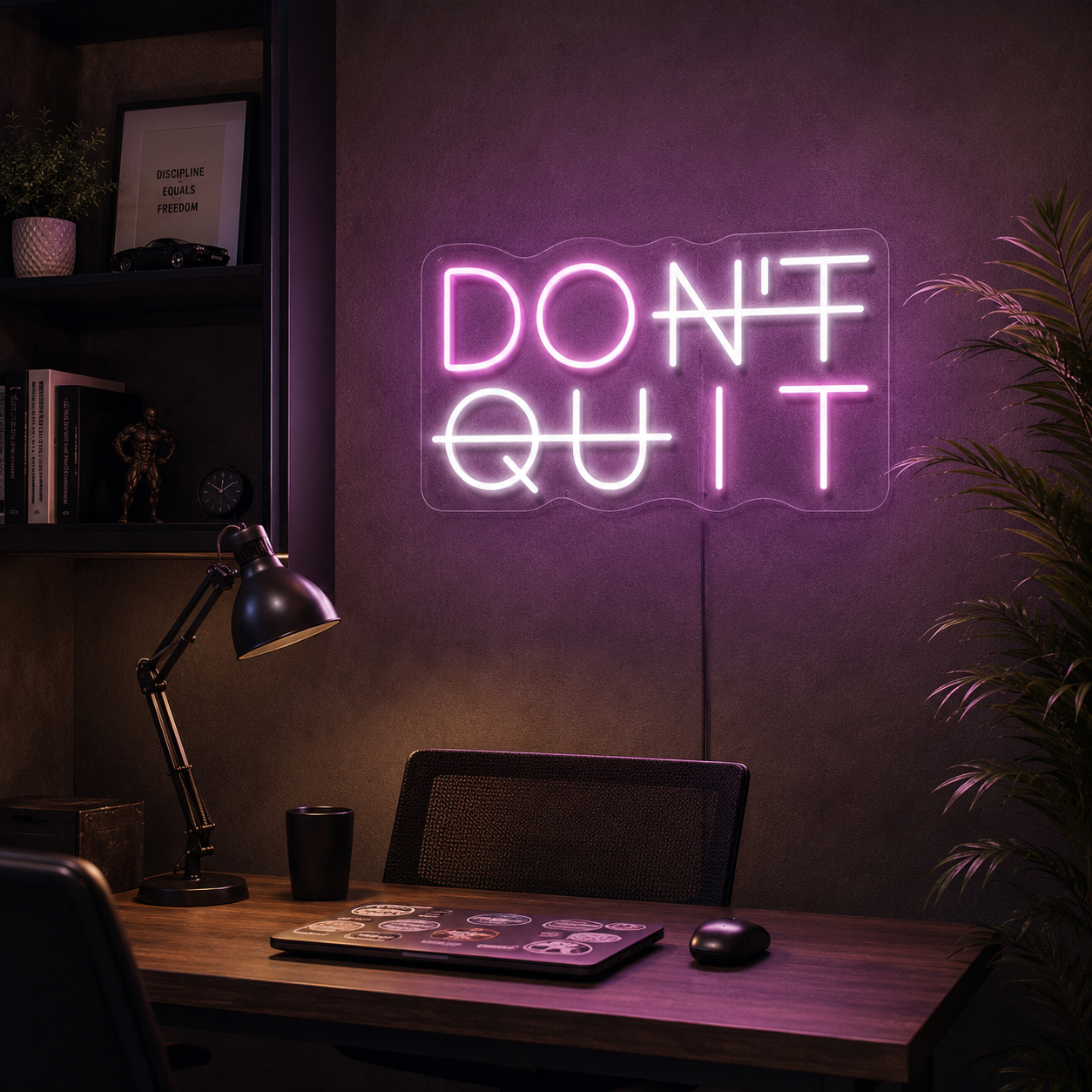 Don T Quit Wall Decor LED Neon Sign - 03 Real Lifestyle Scene