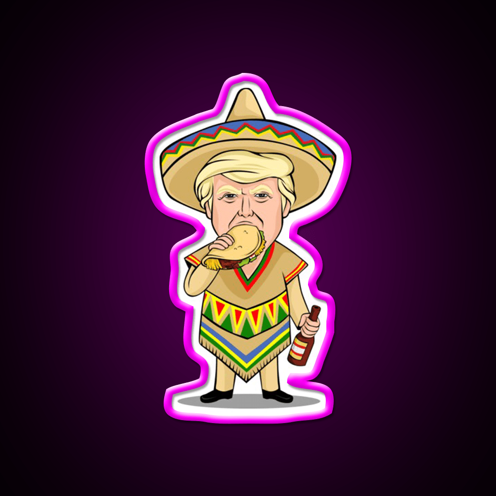 Donald Trump Taco Beer Cinco De Mayo Party Drink Tequila Led Neon Sign Rgb Color - Shineneon
