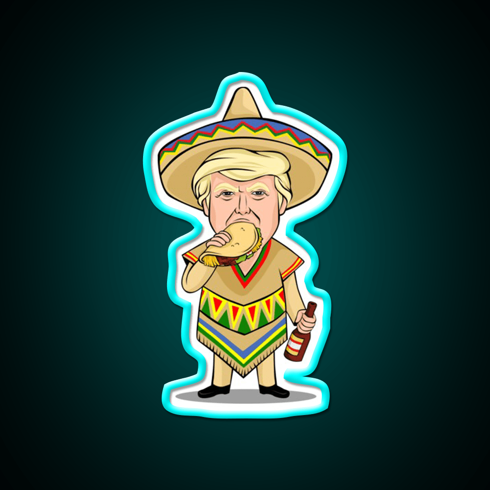 Donald Trump Taco Beer Cinco De Mayo Party Drink Tequila Led Neon Sign Rgb Color - Shineneon