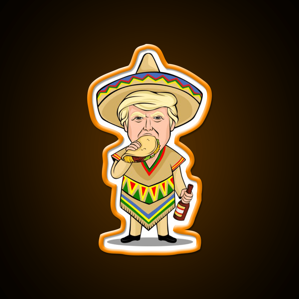 Donald Trump Taco Beer Cinco De Mayo Party Drink Tequila Led Neon Sign Rgb Color - Shineneon