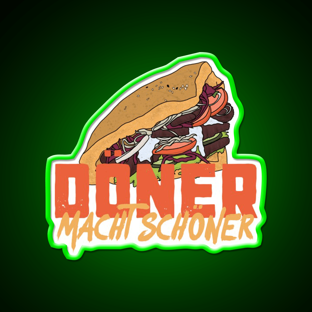Doner Makes Beautiful Fast Food Led Neon Sign For Burger Place Rgb Color - Shineneon