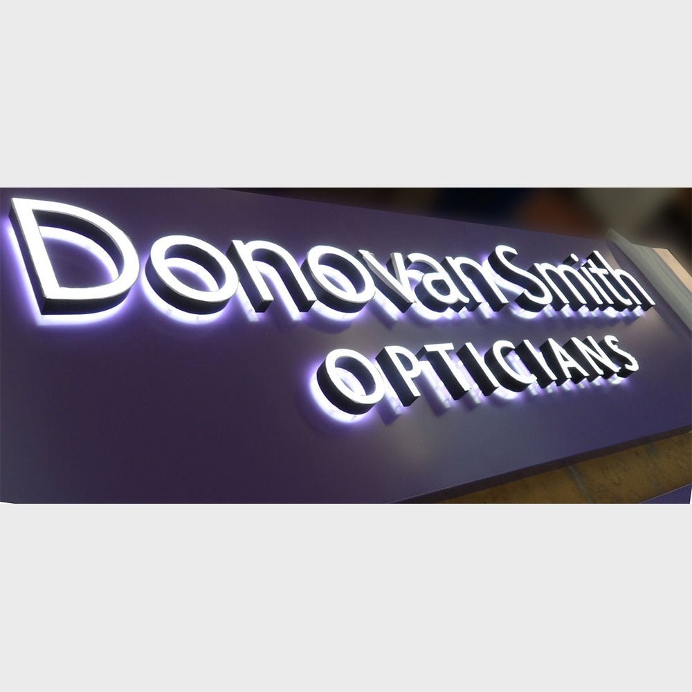Donovan Smith Opticians 3D Frontlit And Backlit Channel Letter Led Light Sign - Shineneon
