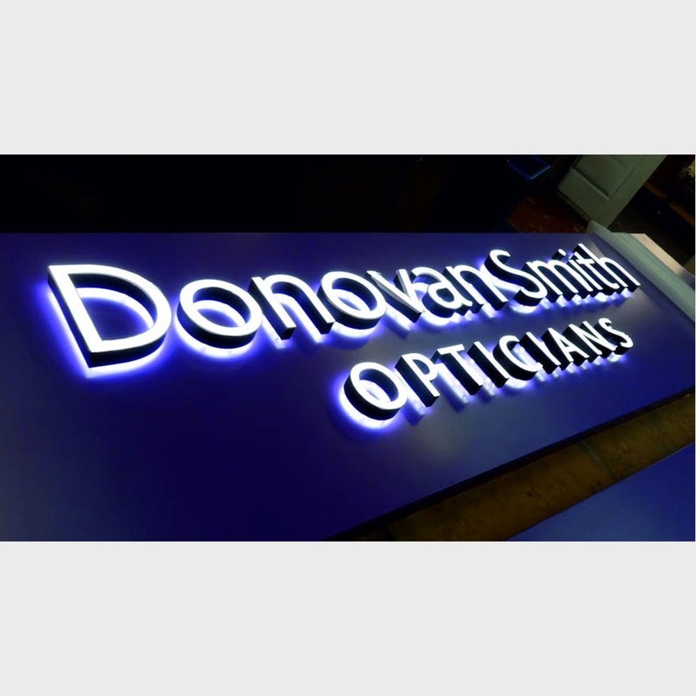 Donovansmith Opticians 3D Frontlit And Backlit Channel Letter Led Light Sign - Shineneon