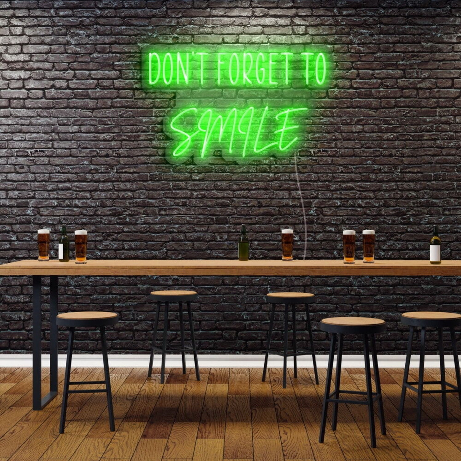 Dont Forget To Smile Neon Sign For Positive And Happy Spaces | Shineneon
