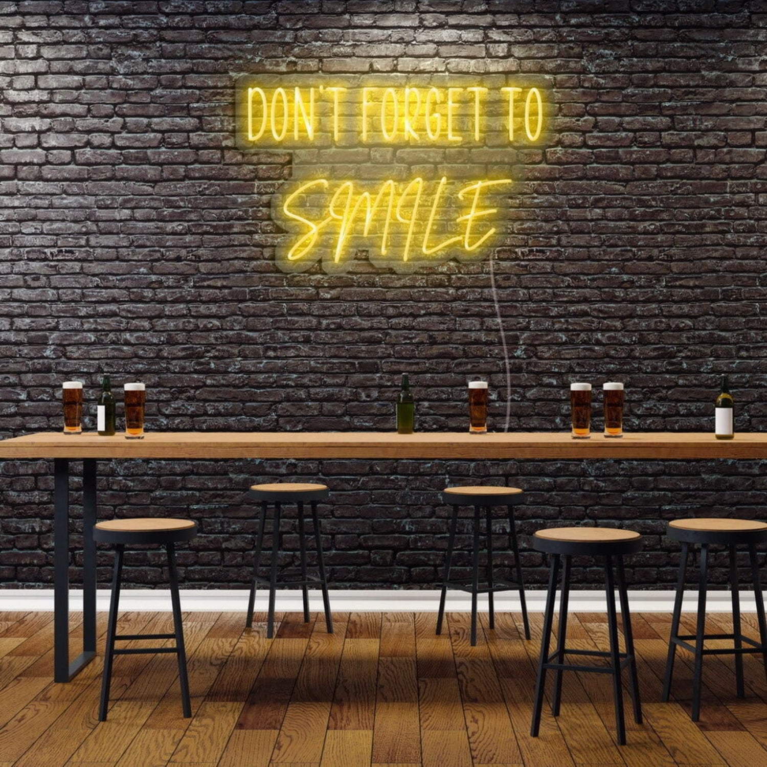 Dont Forget To Smile Neon Sign For Positive And Happy Spaces | Shineneon