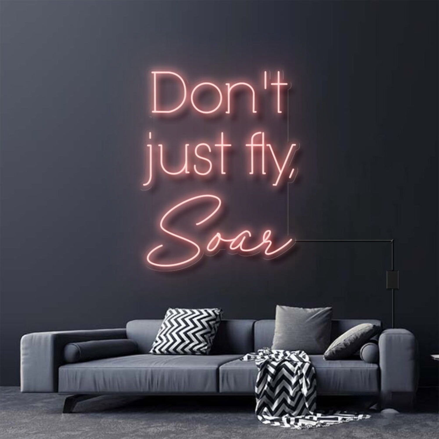 Dont Just Fly Soar Neon Sign For Inspirational And Motivational Spaces | Shineneon