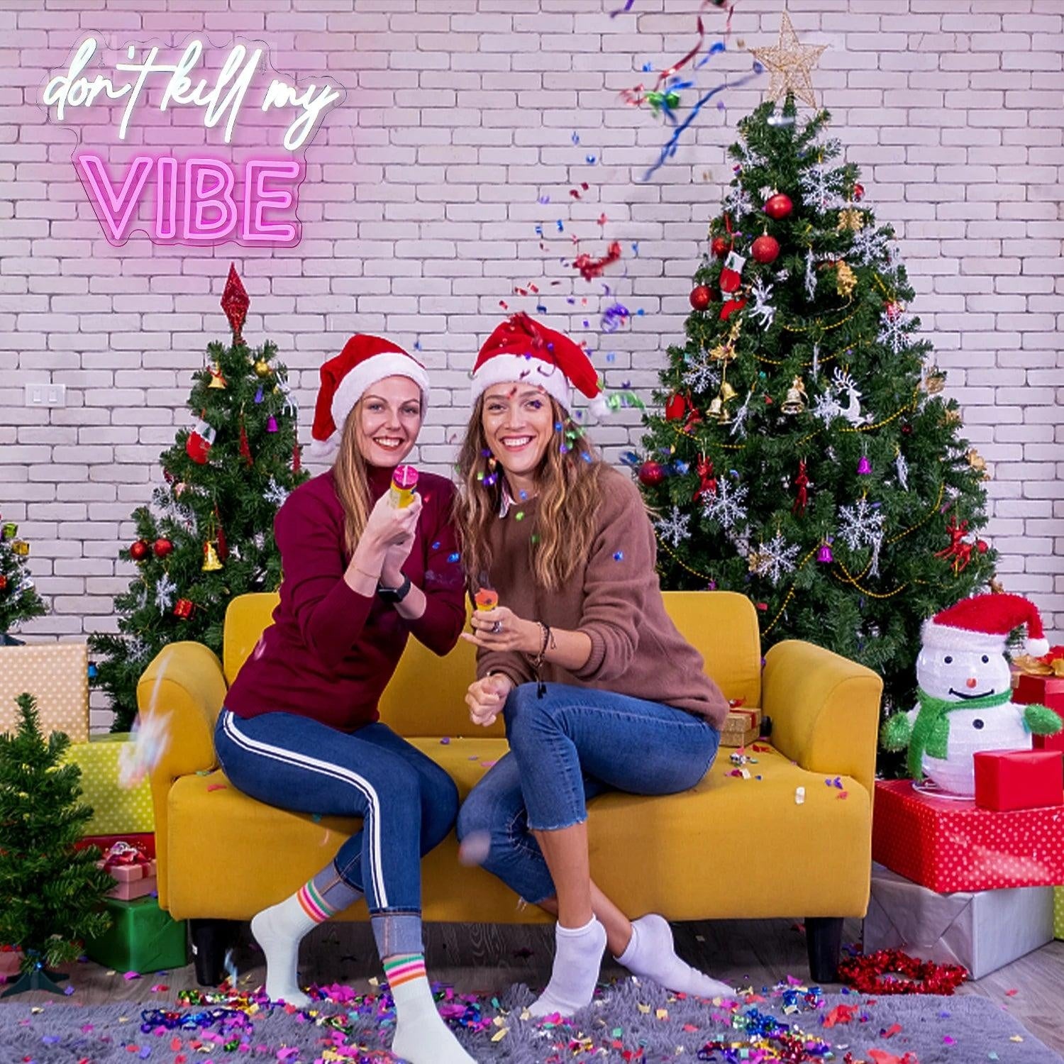 Dont Kill My Vibe White Pink Led Neon Sign For Indoor Decor | Shineneon