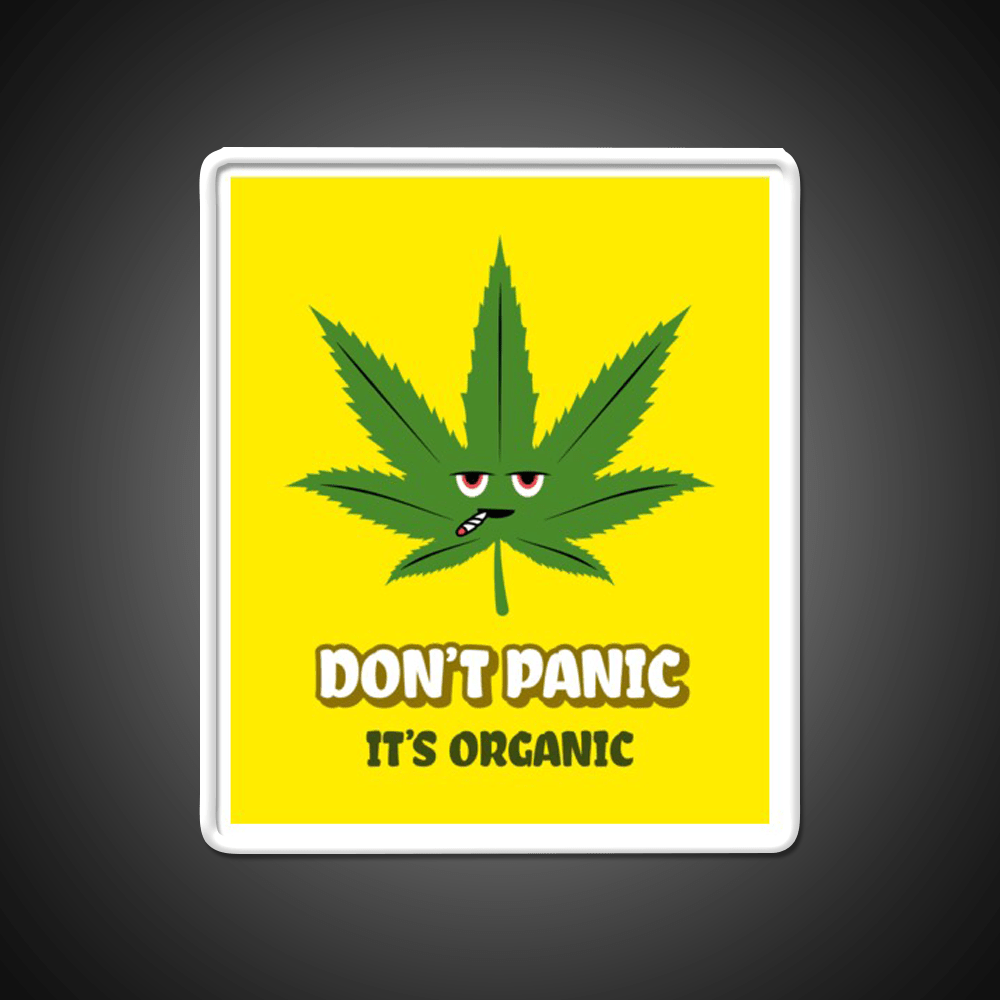 Dont Panic Its Organic I Organic Leaves Green Leaf Led Neon Sign Rgb Color - Shineneon
