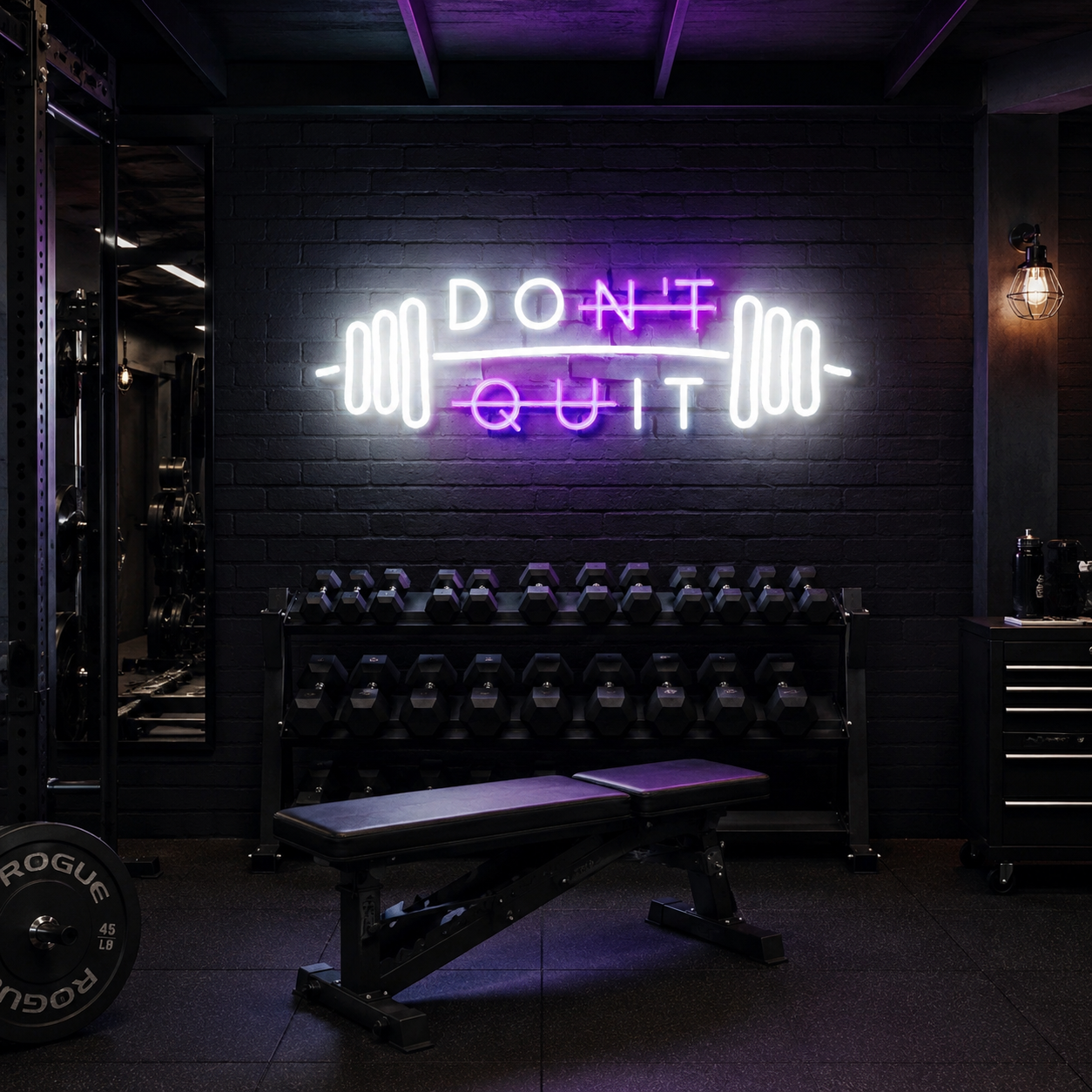 Don't Quit LED Neon Sign Home Wall Art Wall Neon Sign - 02 High-Converting Product Image