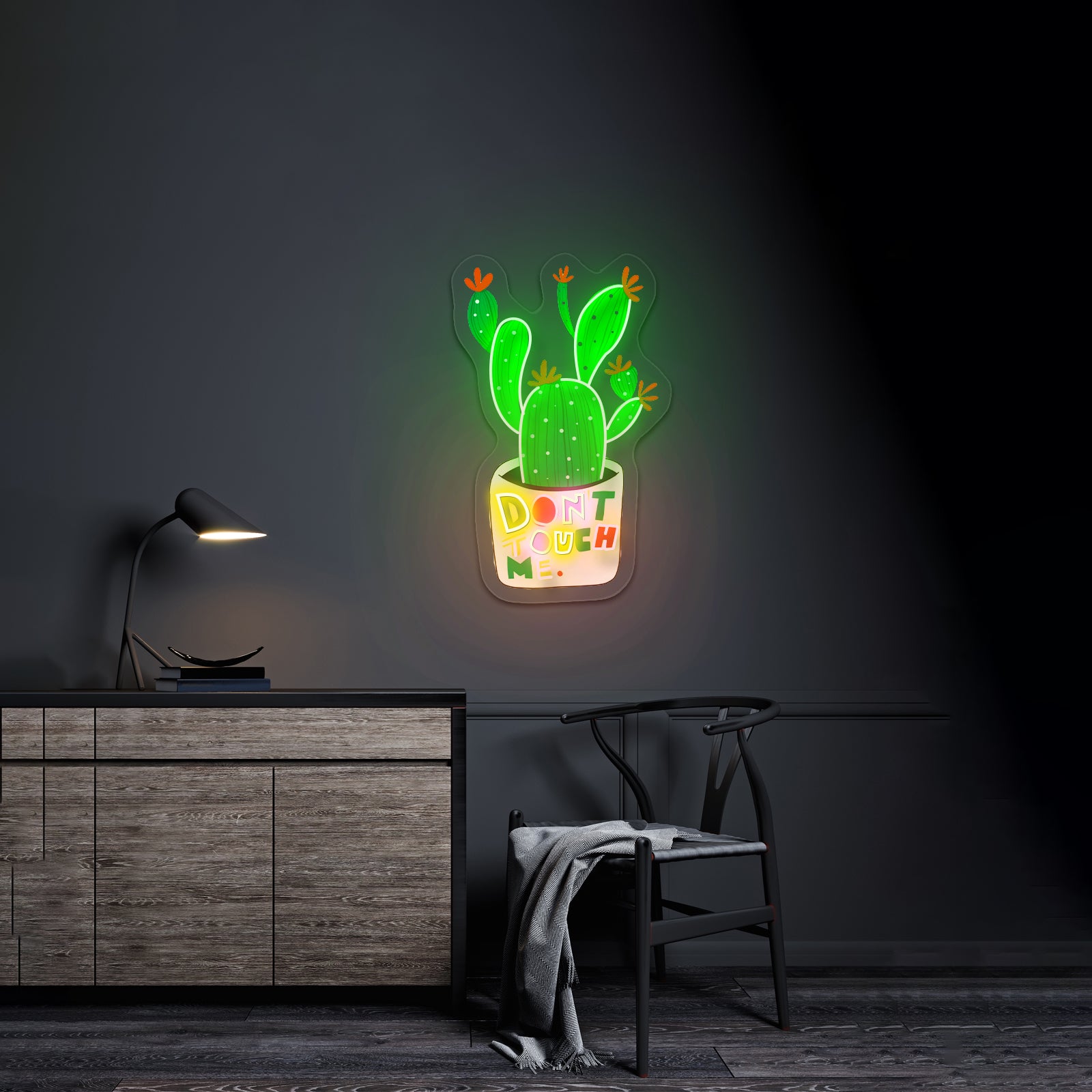 Dont Touch Me Plant Neon Signs Customized