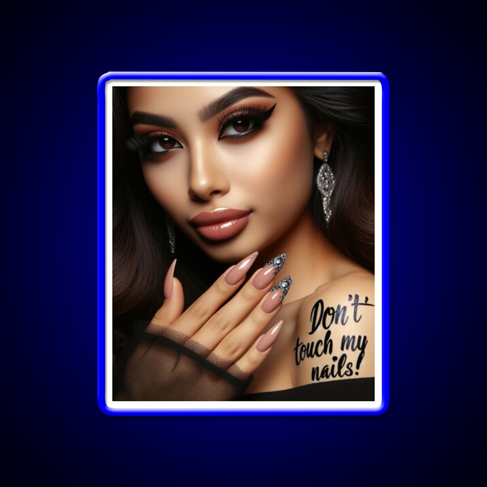 Dont Touch My Nails Design Iv Nail Salon Led Neon Sign Rgb Color