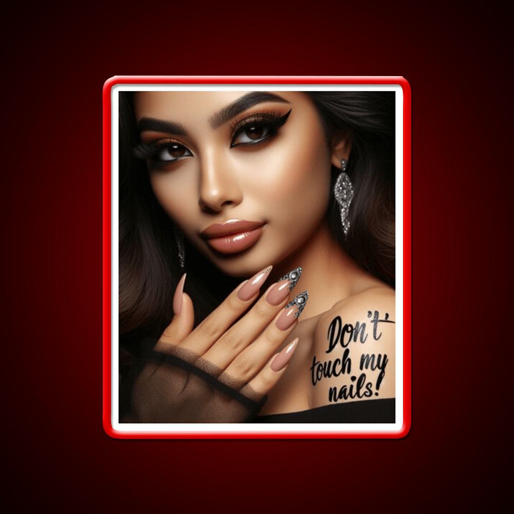 Dont Touch My Nails Design Iv Nail Salon Led Neon Sign Rgb Color - Shineneon