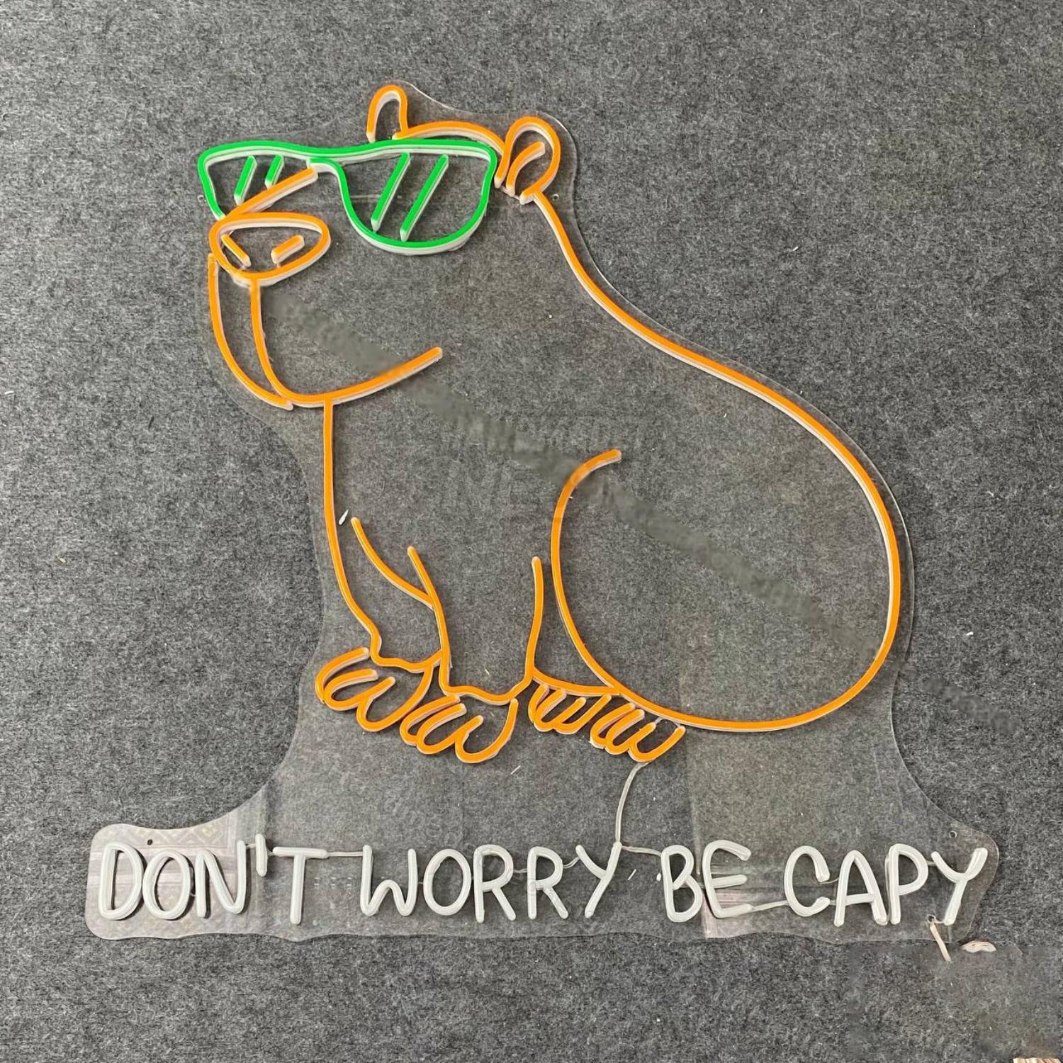 Dont Worry Be Capy Led Neon Sign | Shineneon