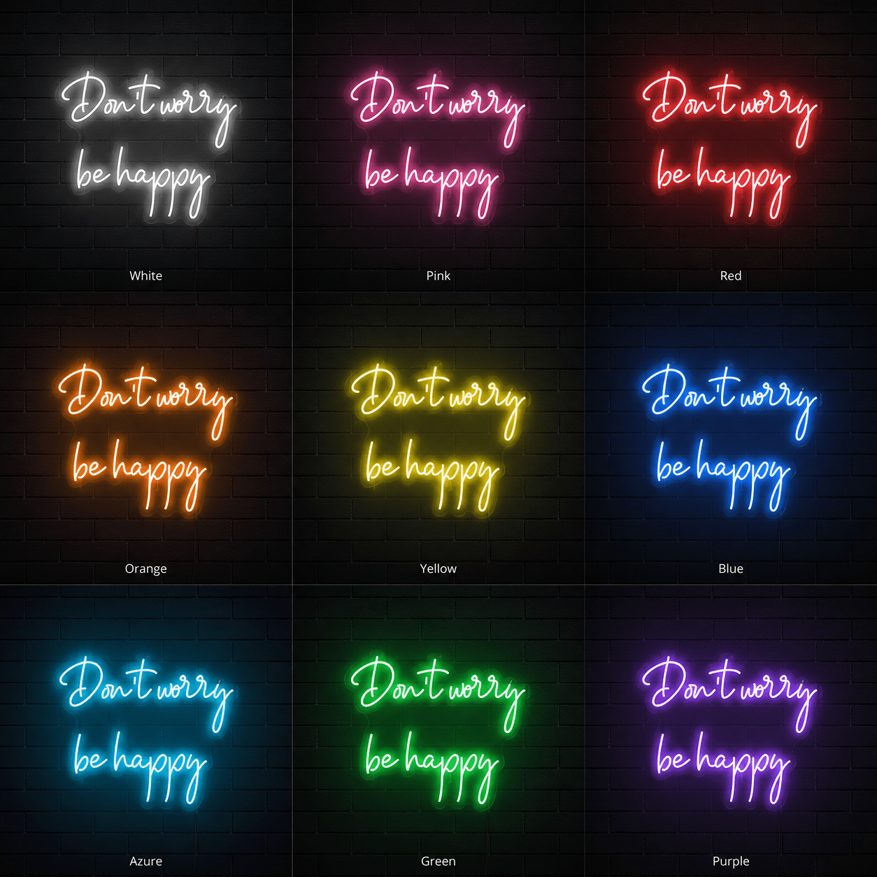 Don't Worry Be Happy LED Neon Sign - Shineneon