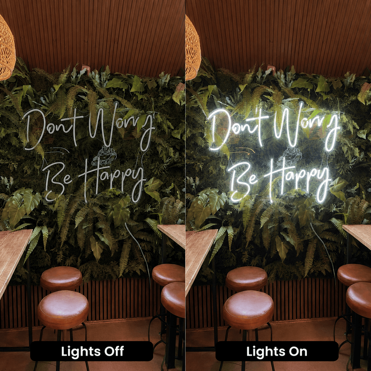 Don't Worry Be Happy LED Neon Sign Wall Neon Sign - Shineneon