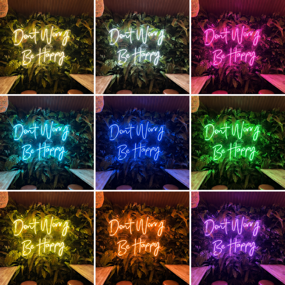 Don't Worry Be Happy LED Neon Sign Wall Neon Sign - Shineneon