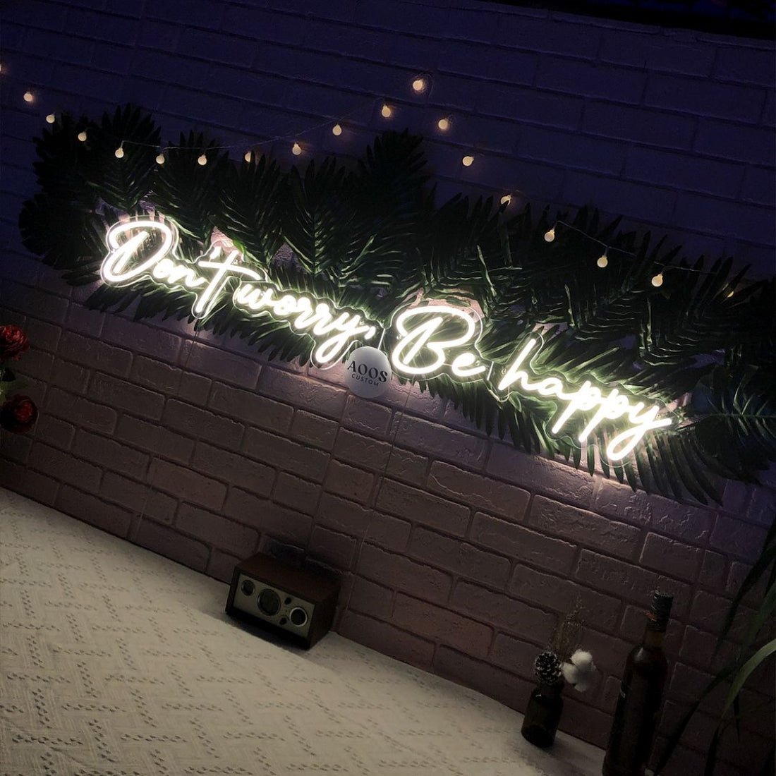 Dont Worry Be Happy Neon Signs Neon Lights Led Business Sign - Shineneon