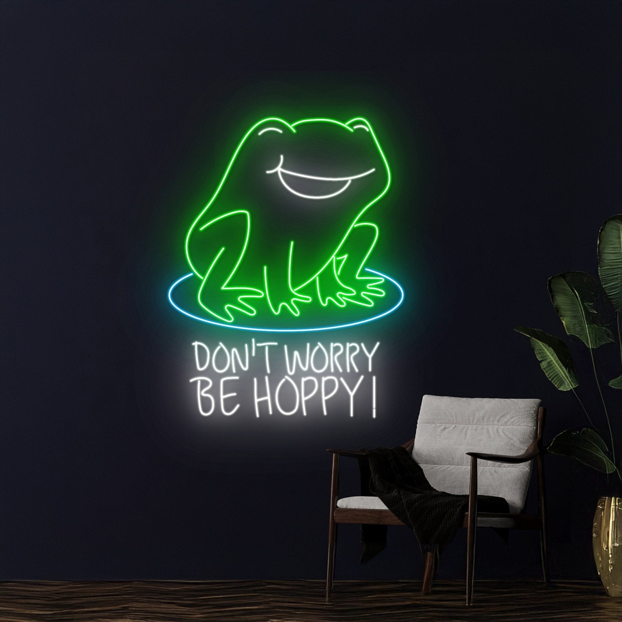 Dont Worry Be Hoppy Frog Neon Light - Shineneon