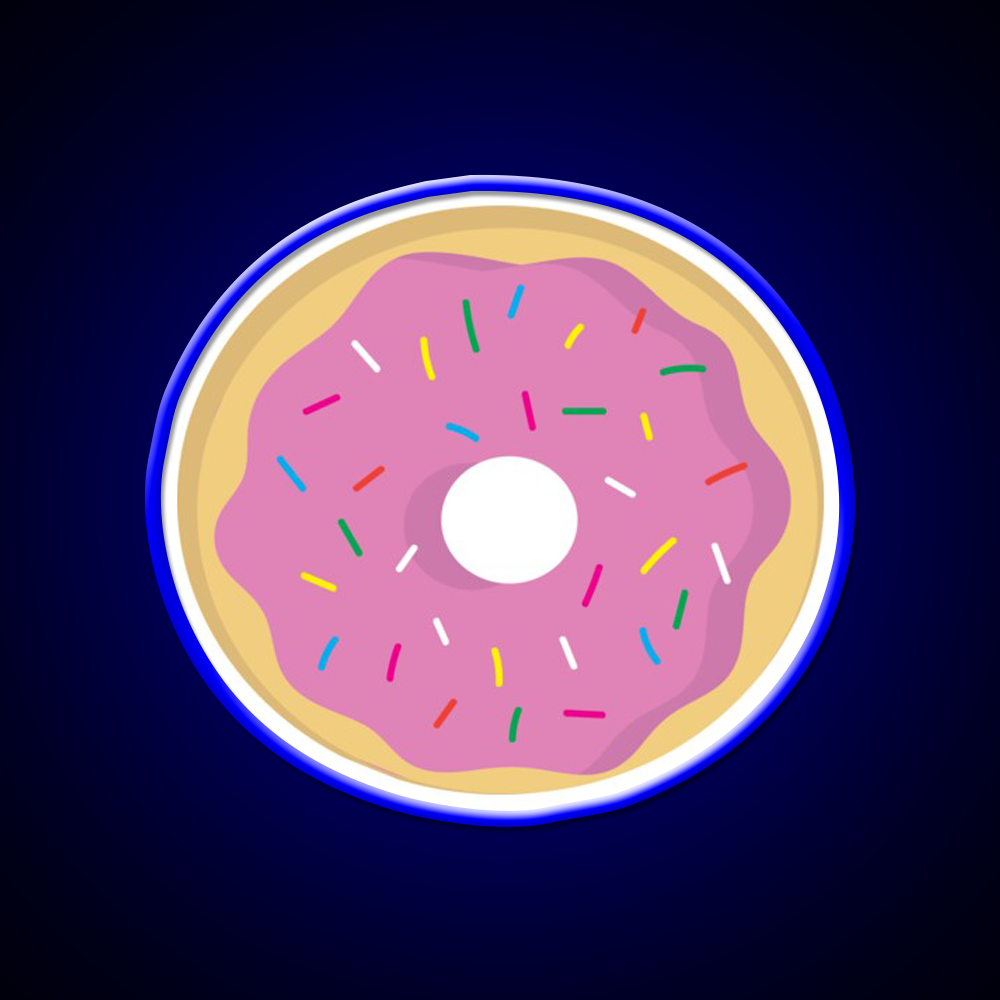 Donut Fast Food Led Neon Sign For Burger Place Rgb Color