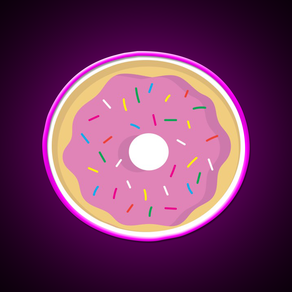 Donut Fast Food Led Neon Sign For Burger Place Rgb Color