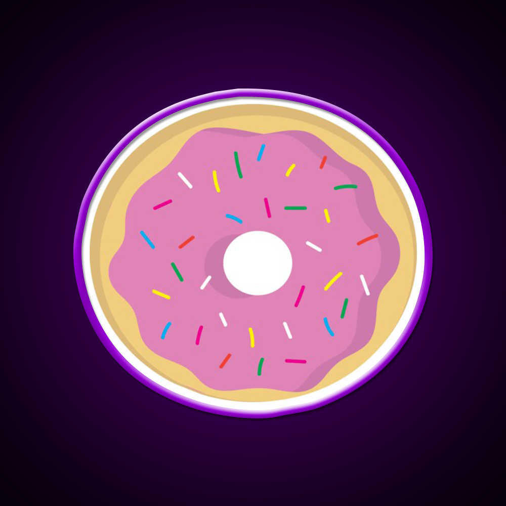 Donut Fast Food Led Neon Sign For Burger Place Rgb Color