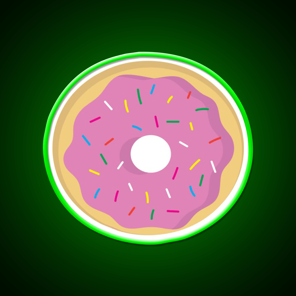 Donut Fast Food Led Neon Sign For Burger Place Rgb Color - Shineneon
