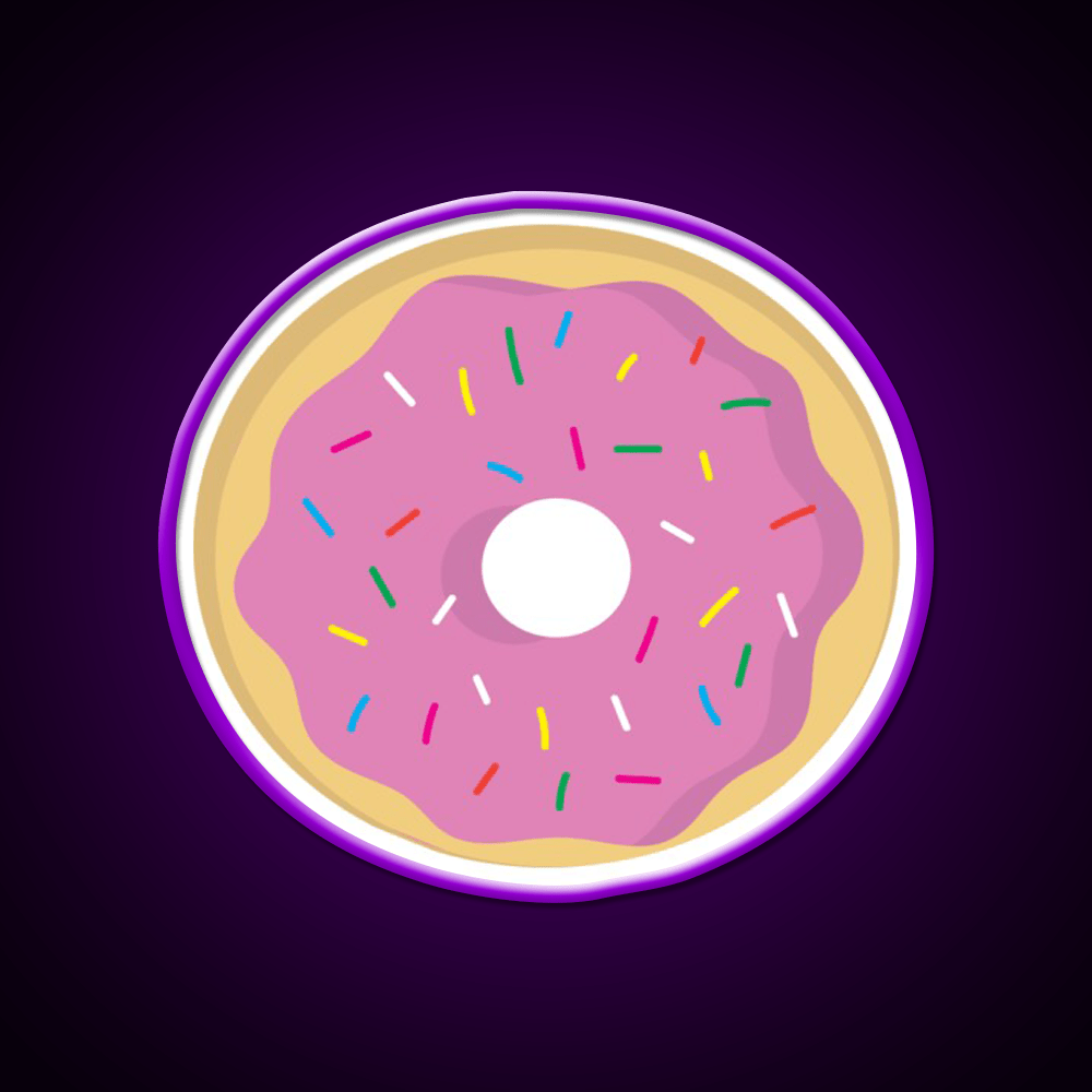 Donut Fast Food Led Neon Sign For Burger Place Rgb Color - Shineneon