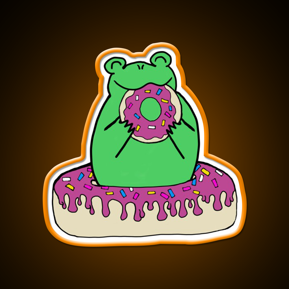 Donut Munch Snack Food Led Neon Sign Rgb Color