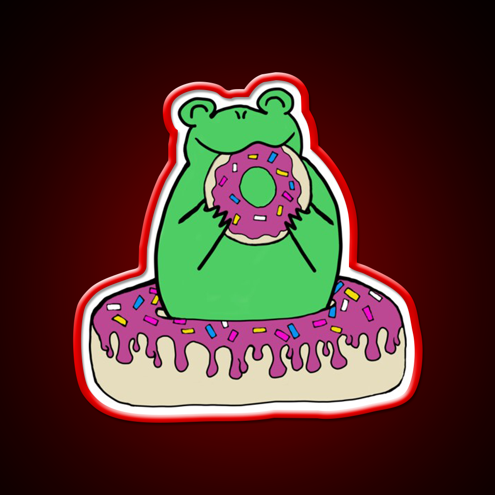 Donut Munch Snack Food Led Neon Sign Rgb Color