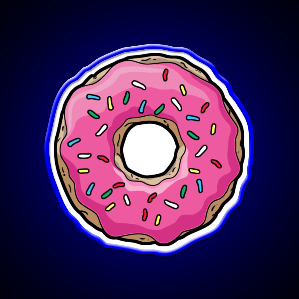 Donut Snack Food Led Neon Sign Rgb Color