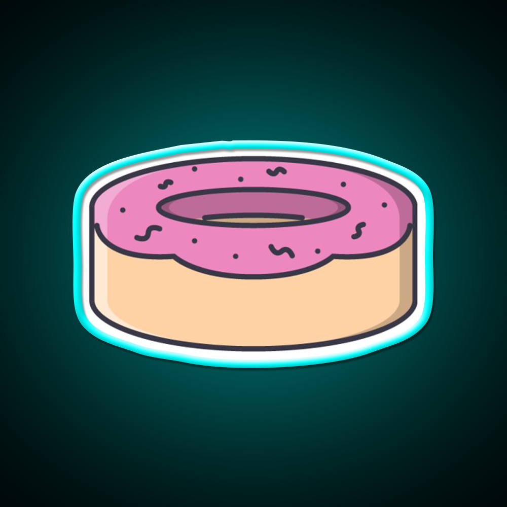 Donut Snack Food Led Neon Sign For Snack Room Rgb Color