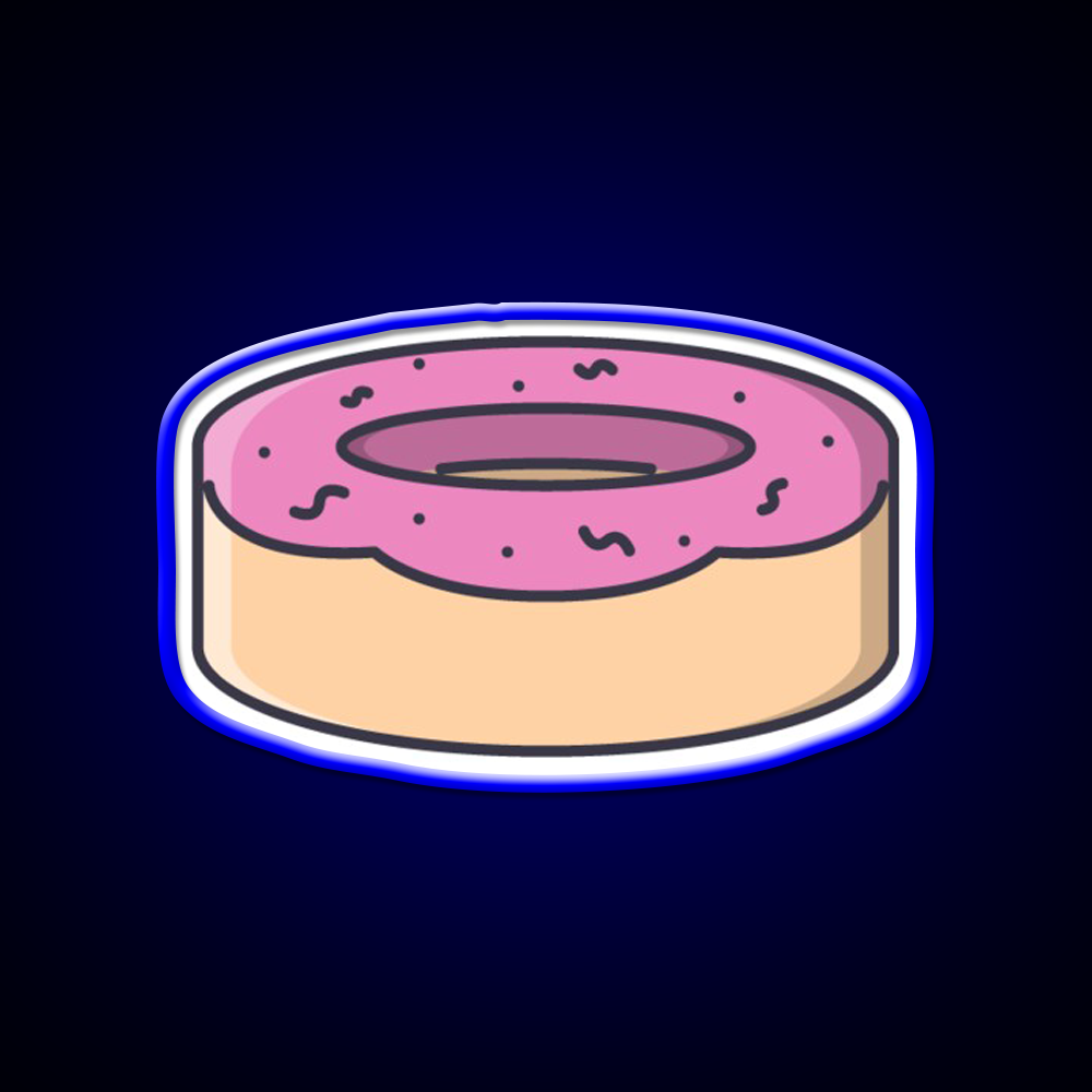 Donut Snack Food Led Neon Sign For Snack Room Rgb Color