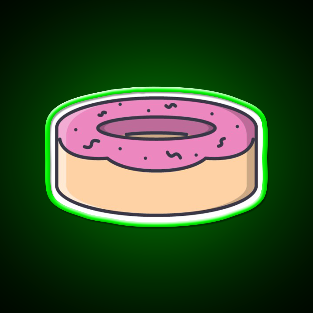 Donut Snack Food Led Neon Sign For Snack Room Rgb Color