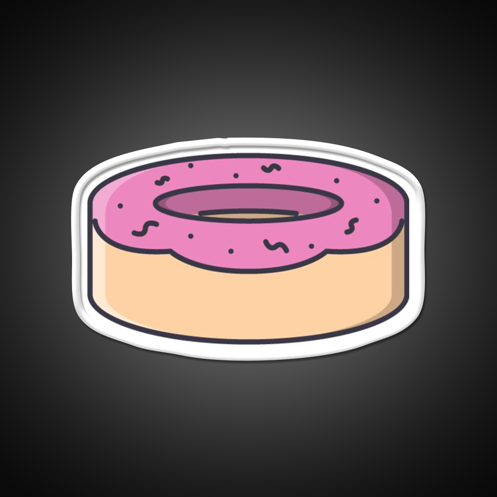 Donut Snack Food Led Neon Sign For Snack Room Rgb Color