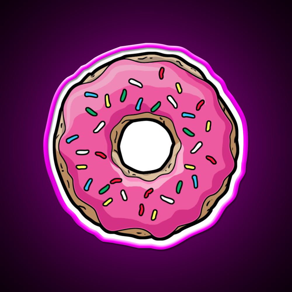 Donut Snack Food Led Neon Sign Rgb Color