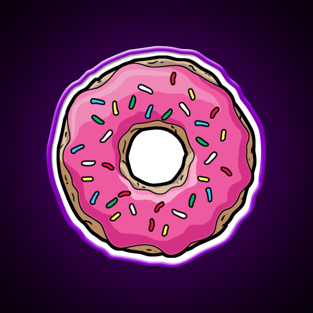 Donut Snack Food Led Neon Sign Rgb Color